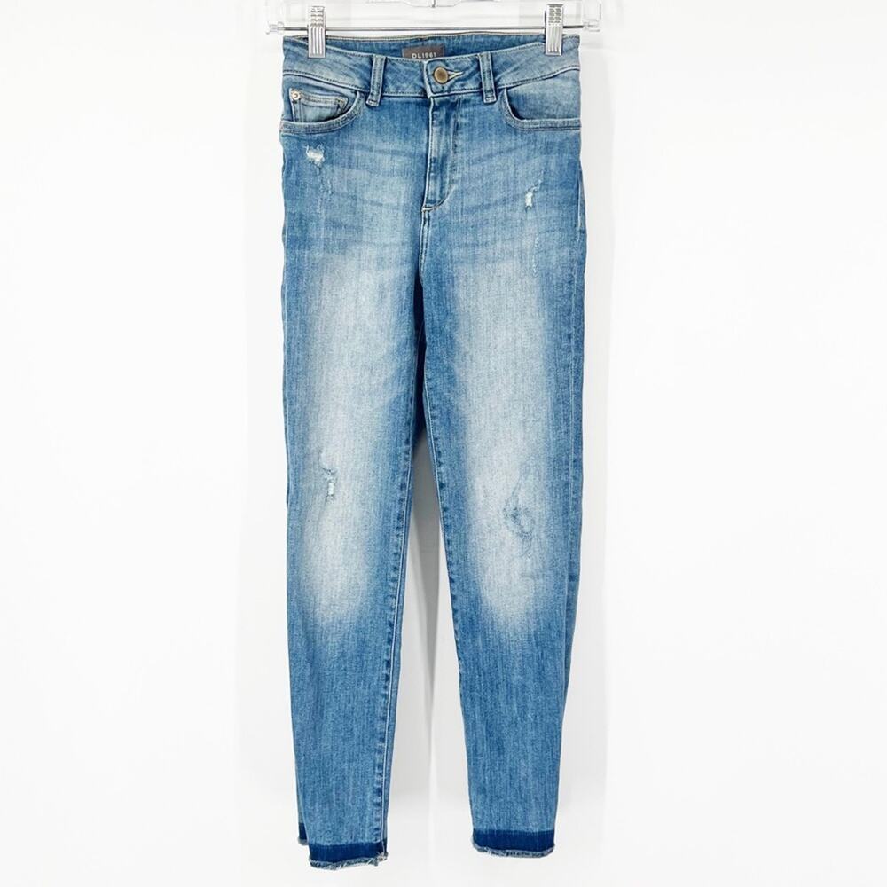 DL1961 Mara Ankle Mid-Rise Instasculpt Straight Jeans in Montague